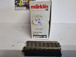 rail  droit   64.3 mm  HO  1/87  3 Rails    occasion Réf:  24064  MARKLIN   DV14-90