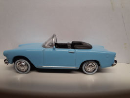 cabriolet ouvert SIMCA aronde P60 océane bleu ciel de Capri intérieur noir de 1960 HO 1/87 réf: 576086 NOREV