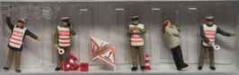 Policiers en gilet de signalisation -HO  1/87  Réf: 10419 PREISER