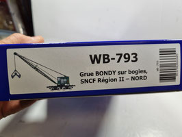 grue BONDY sur bogie SNCF région Sud Ouest  ep IV  HO 1/87  Réf : WB793 REE