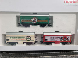 coffret de 3 wagons Bières occasion 3 R  HO 1/87 réf : 91969 MARKLIN LC-14