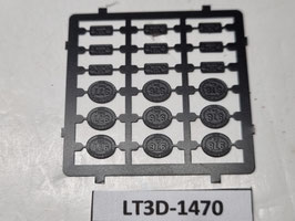 plaque métal occasion perso état neuf pour loco ROCO 69757  HO 1/87   Réf: 114xxx   ROCO   LT3D-1470