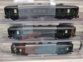 Coffret 3 voitures voyageurs NH25   N 1/160  Réf : 6260067  FLEISHMANN