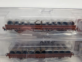 2 wagons plats chargés bobines fils   HO  1/87  Réf: 6600119  ROCO