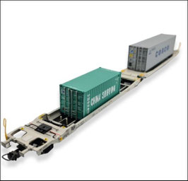 Set 2 wagons de poche + containers    HO 1/87 réf: 36546  PULLMAN