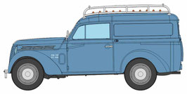 Voiture Renault JUVAQUATRE Fourgon tôlé, Bleu + galerie Réf: CB-208 REE