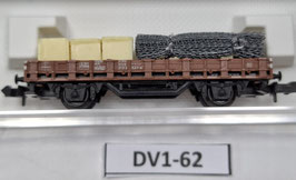 wagon plat chargement divers  occasion N 1/160    Réf         FLEISCHMANN    DV01-62