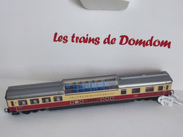 voiture voyageur panorama DB 1 Cl Deutsche Bundesbahn train ivoire/rouge occasion HO 1/87 Réf: 3150 ROWA  LT3D-434