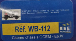 wagon citerne HO 1/87  Réf: WB-112 REE