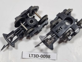 lot de 2 bogies ancien   à attelage crochet complet occasion HO 1/87   Réf: SB   JOUEF   LT3D-98