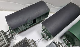 lot de 8 wagons occasion HO 1/87 attelage à crochets   Réf: SB   JOUEF   LT3D-151