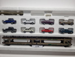 coffret  porte auto double + 8 voitures   occasion 3 R    HO 1/87 réf : 47121 MARKLIN LC-95