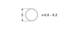 bandages pour roues  D 6,8 - 8,2 DC Réf 40067 ROCO