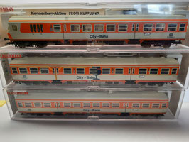 lot de 3 voitures DB  Bahn   occasion    HO 1/87  HO  Réf : LT3D-DV0-005   FLEISCHMANN