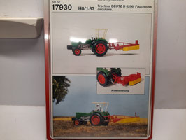 kit tracteur DEUTZ avec faucheuse  HO 1/87 Réf: 17930 PREISER