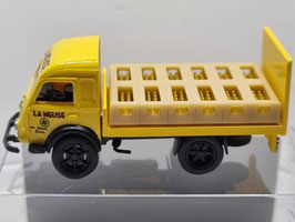 Renault Galion plateau enseigne "La Meuse" - jaune - 1963 - HO  1/87  Réf: 518582  NOREV