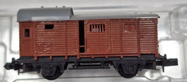 wagon couvert avec guérite grise occasion N 1/160    Réf         FLEISCHMANN    DV01-75