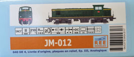 loco diesel 040 DE région Sud Est HO 1/87     Réf : JM-012    REE