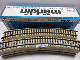 10  rails  courbe voie M  3 rails  occasion  HO 1/87   Réf: 5200  1/1   MARKLIN   LT3D-294