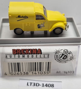 2 CV camionnette Citroën  " MICHELIN "occasion HO 1/87   Réf: 14103   BREKINA   LT3D-1408