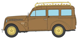 Voiture Renault JUVAQUATRE Familiale vitrée, Marron + galerie  Réf : CB-210  REE