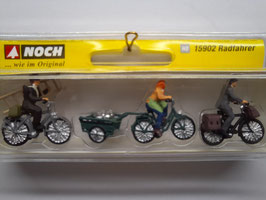 3 Cyclistes avec accessoires HO 1/87  Réf :15902  NOCH