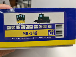 locotracteur Y 2139 vert 301 traverse jaunes analogique  HO 1/87 Réf: MB-146 REE