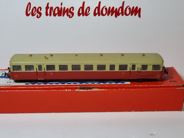 remorque autorail unifiée  XRA BD 7300 petit fourgon mixte  occasion  HO 1/87   Réf: R014  AS  DV16-8