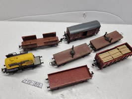 lot de 6 wagons occasion  N 1/160    Réf: sans       LT3D-1212