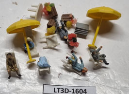 lot plage détente   occasion   HO 1/87    LT3D-1604