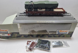 minitanks camion sur wagon  HO 1/87  Réf: 885 ROCO
