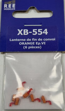 lanternes ( 6 )  de fin de convoi moderne orange SNCF  HO 1/87  Réf : XB554 REE