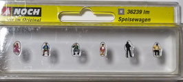 Ensemble de figurines, dans le wagon-restaurant  N 1/160  Réf: 36239  NOCH