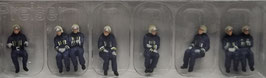 Pompiers assis  - conducteur + équipage - HO  1/87  Réf: 10483  PREISER