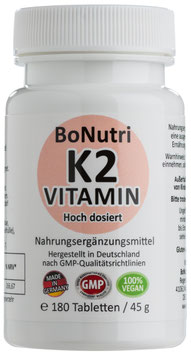VITAMIN K2 - 180 Tabletten - Der Calciumregulierer