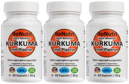 KURKUMA mit Piperin SUPERSPARPACK 180 Kapseln - Das Allround-Gesundheitstalent