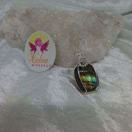 labradorite galet poli, pendentif fait main