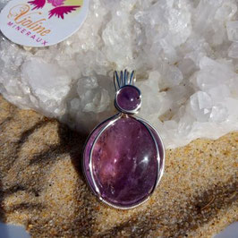 améthyste, pendentif fait main