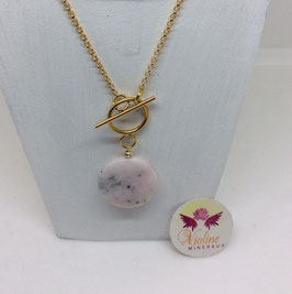 opale rose pendentif