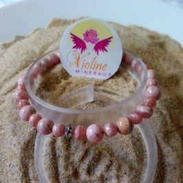 rhodochrosite, bracelet perles 7-5mm