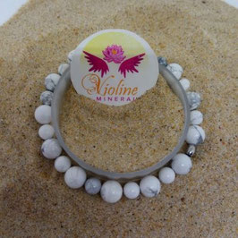 Howlite, bracelet 6mm /8mm
