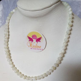 Nacre, collier perles 6mm