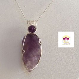 améthyste, pendentif fait main