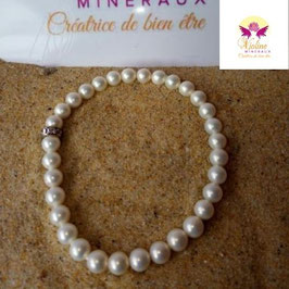 Perle d'eau, bracelet perles 6mm