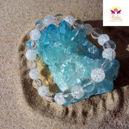 Quartz clair/craquelé, bracelet