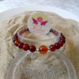 ambre Baltique, bracelet perles rondes 6-8mm