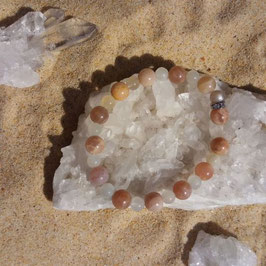 pierre de lune, bracelet perles 6mm - 8mm