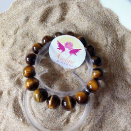 oeil de tigre bracelet perles 12mm