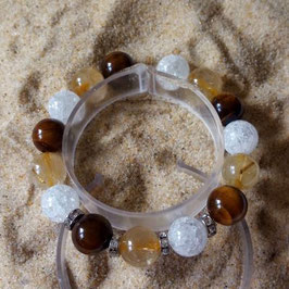 oeil de tigre / quartz / quartz rutile bracelet perles 12mm