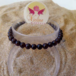 Grenat, bracelet perles 6mm